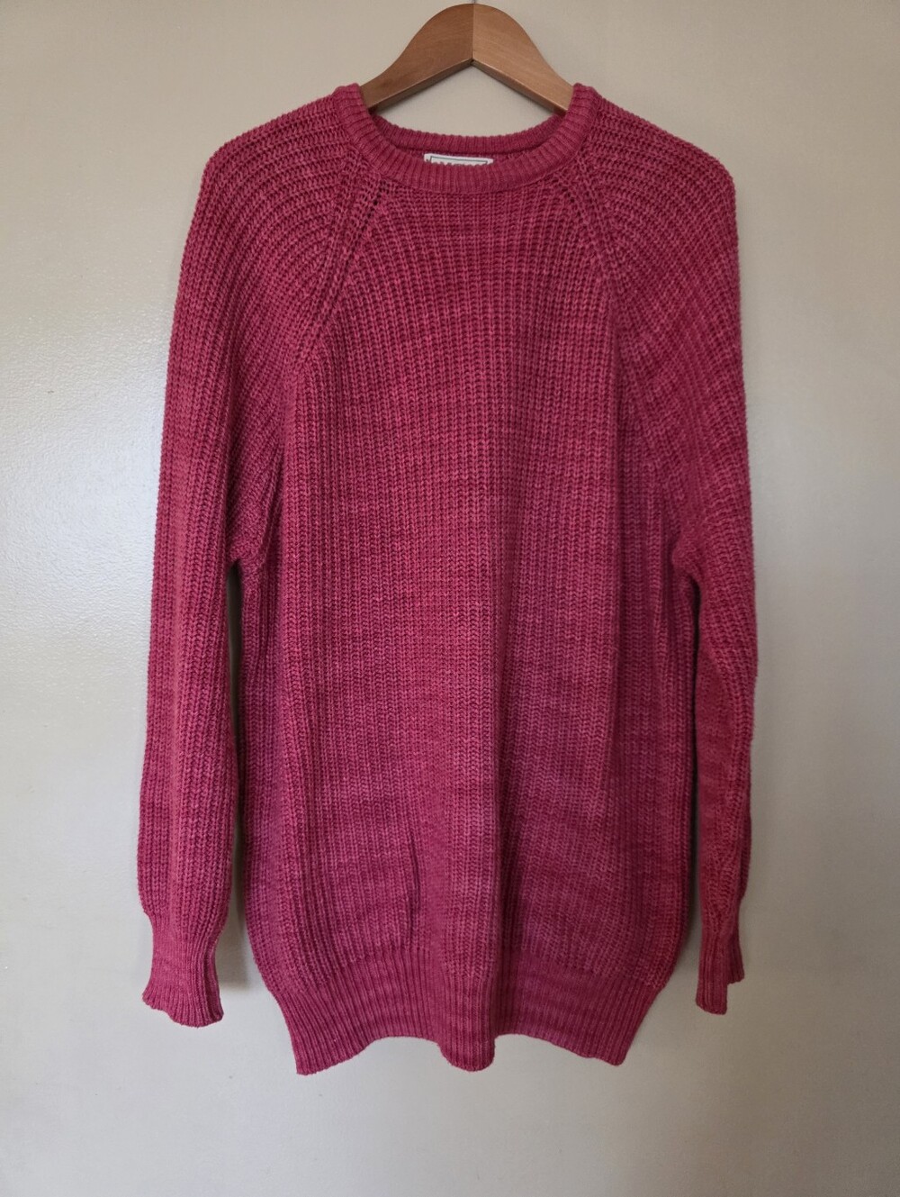 VTG LL Bean Fisherman Sweater XL Red USA Union Made Heritage Prep Americana Cozy